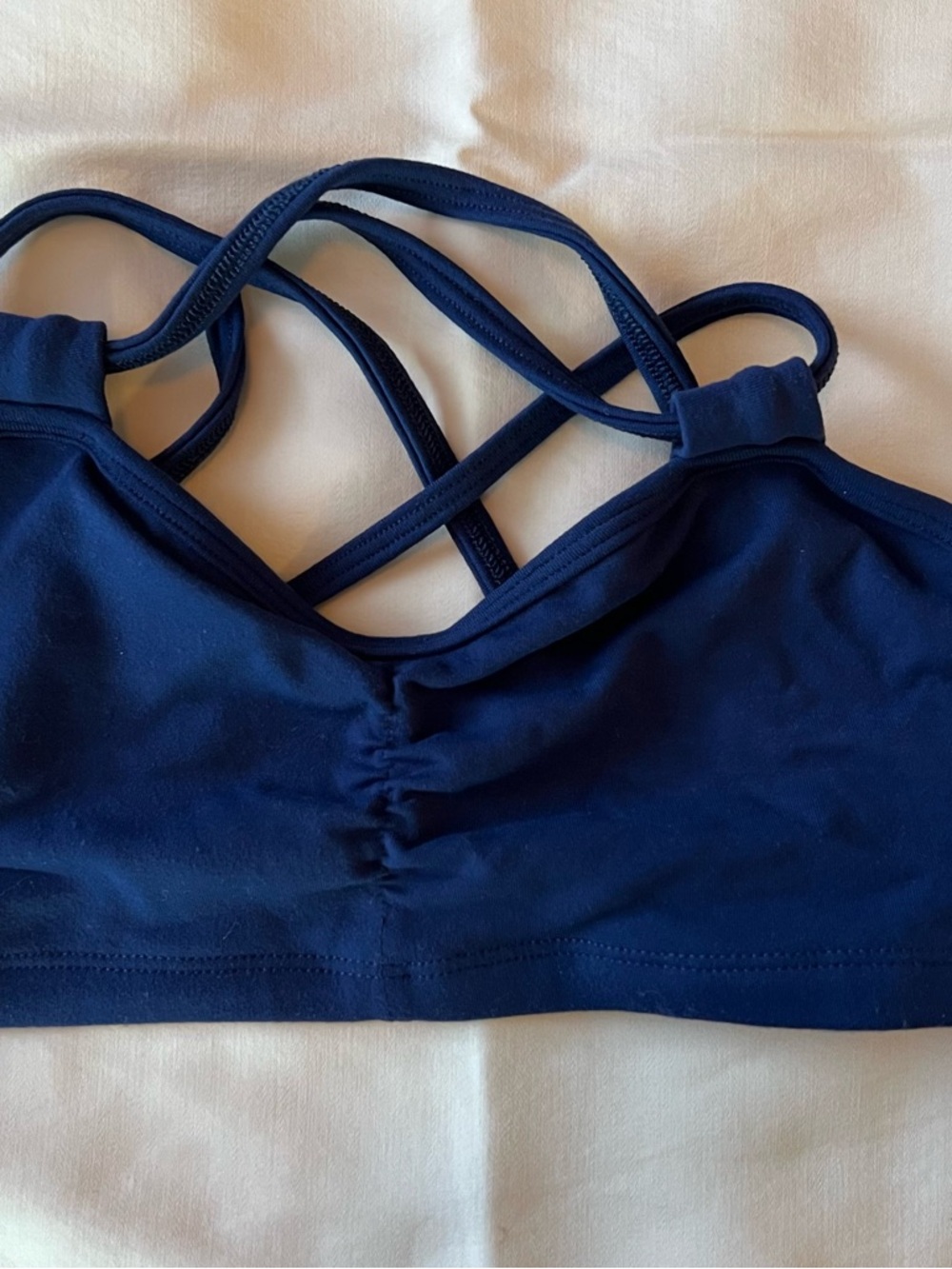Shakti Activewear Women's Navy Strappy Hot Yoga Bralette Top S NWT